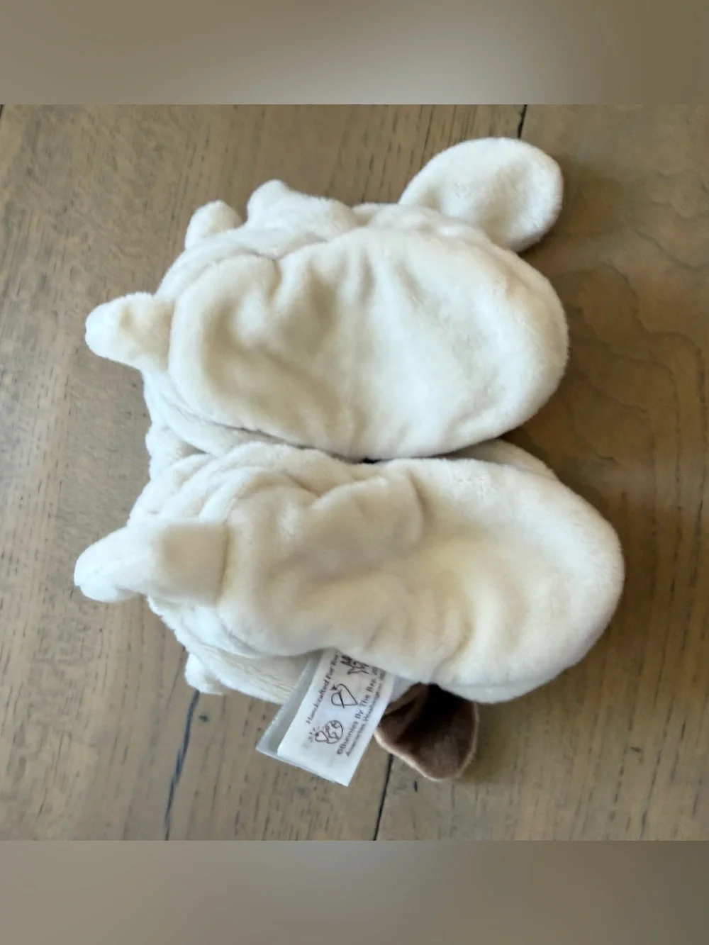 Bunnies by the Bay Plush Puppy Baby Booties Cream Brown, 0-6M